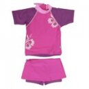 T-shirts anti-UV manches courtes teeshirt et jupette-short Hibiscus