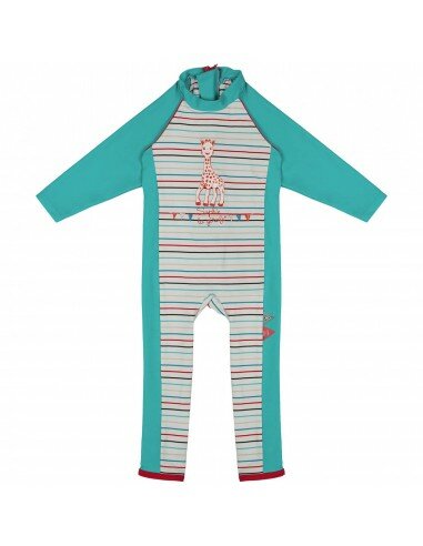 Combi longue anti UV bébé mixte rayée... Combi longue anti UV bébé mixte rayée...