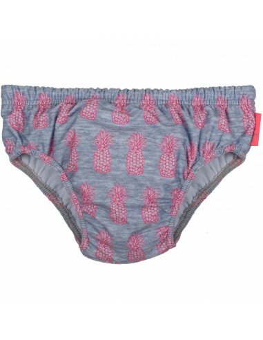 Maillot bébé nageur fille grise à... Maillot bébé nageur fille grise à...