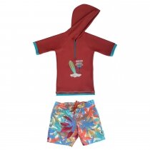 Ensemble top capuche et short polyester anti uv garçon Short anti UV