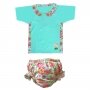 Ensemble de bain anti uv bébé t-shirt et maillot couche Moana