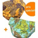 Opération spéciale 1 + 1 culottes anti-fuites Turquoiset et Jungle