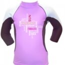 T-shirts anti-UV manches longues made4Sun Mauve Blanc