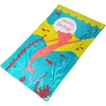 'attention sirène' serviettes de plage