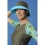 chapeau anti UV Kaki turquoise